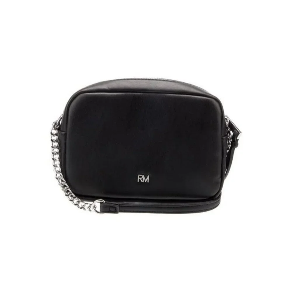 Rebecca Minkoff Black Quilted Crossbody Bag With Silver Studs & Chain Strap - Picture 3 of 5